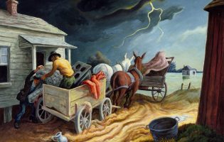 Thomas Hart Benton painting Spring on the Missouri