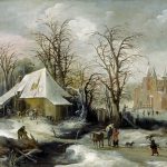 Momper Winter Landscape 1625 painting