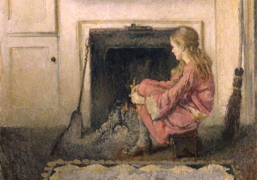 Lilian Westcott hale Alice (Sit-by-the-Fire) Painting 1925