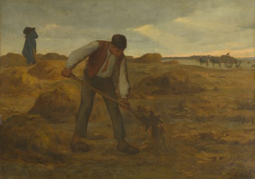 Jean-Fraancois Millet Peasant Spreading Manure Oil Painting