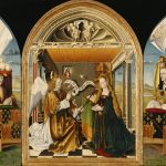 The Annunciation with Saints and Donors, called The Latour d'Auvergne Triptych 1497