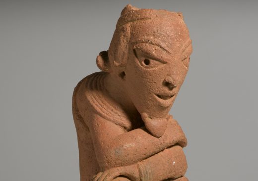Niger Delta Artist Seated Male Figure 600 Ceramic