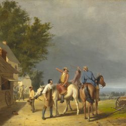 Ranney Primera Noticia de la Batalla de Lexington pintando 1847