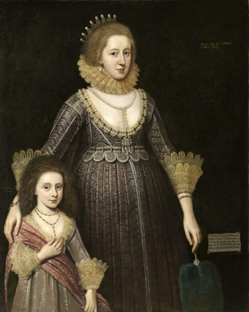 Christian, Lady Cavendish, posteriormente condesa de Devonshire (1598-1675), y su hija