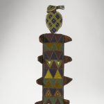 reverse side of beaded sheath