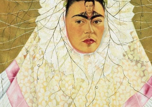 Frida Kahlo, Diego on My Mind, 1943, oil on Masonite