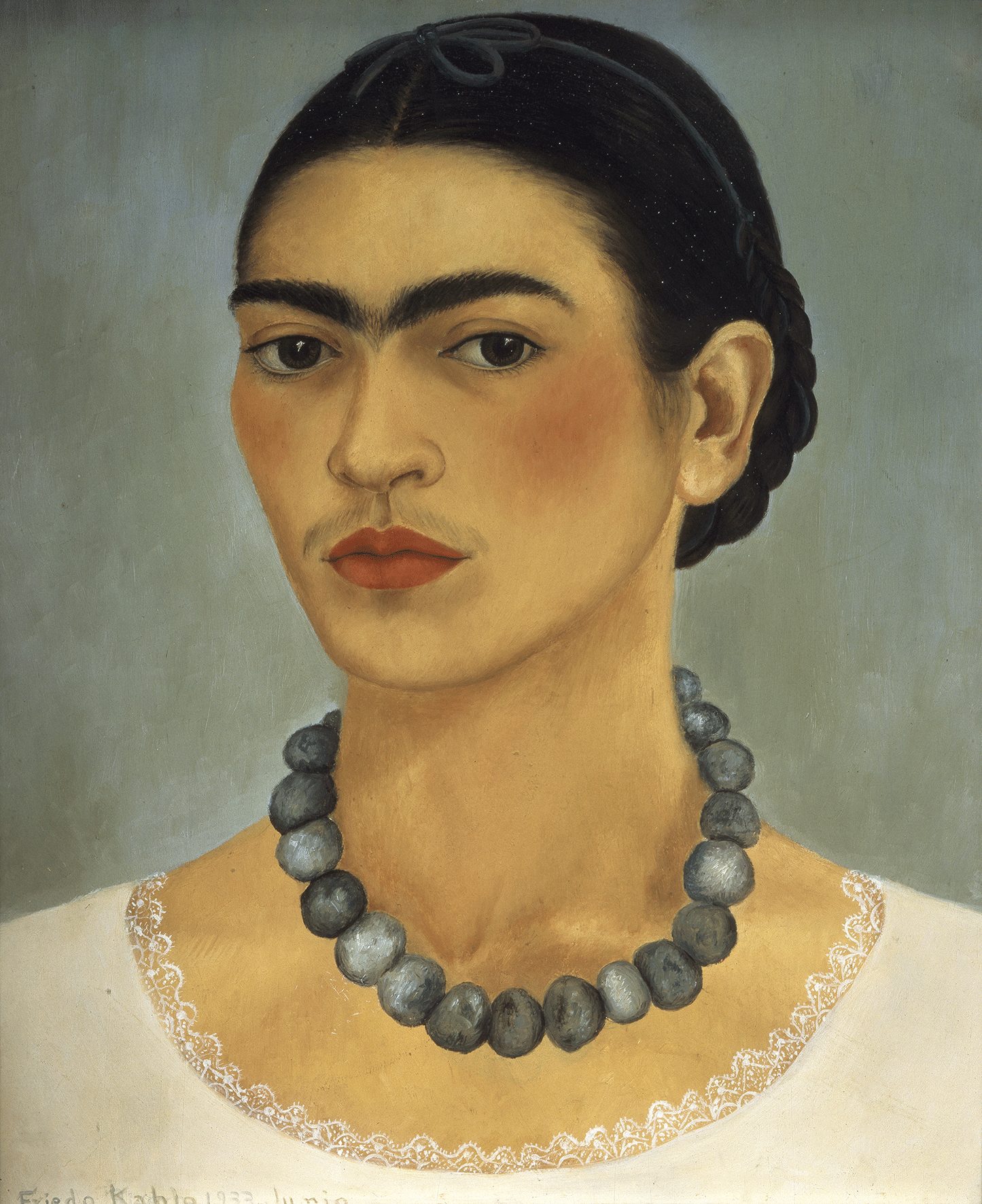 26ME_0132GELMAN Frida Kahlo, Self-Portrait with Necklace,