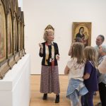 Tour group at "Peruzzi Altarpiece”