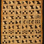 Woven textile with geometric patterns from Democratic Republic of Congo