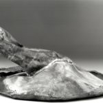 A large funnel-shaped object from the Kiefer artwork that required repair.