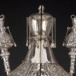 Torah Case and Finials, finials detail close up.