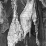 Detail of the infrared image of the artwork revealing the artist’s underdrawing, which was applied before the paint layers.
