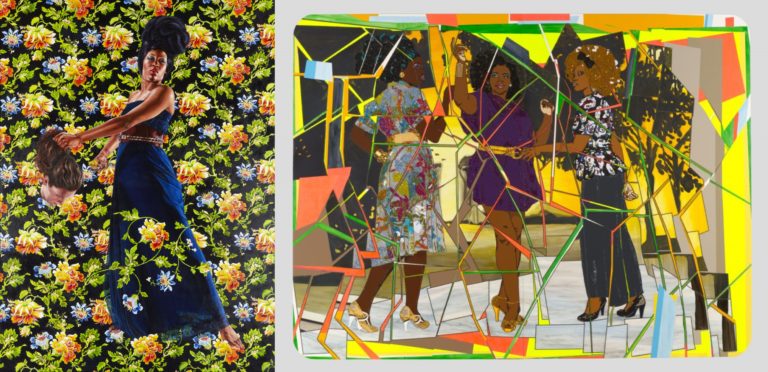 combined image of Wiley's Judith and Holofernes and Thomas's Three Graces