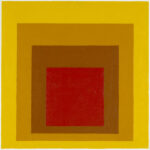 An oil painting of four nested squares by Josef Albers