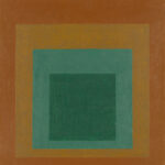 An oil painting of four nested squares by Josef Albers