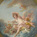 An 18th century painting by François Boucher depicting Venus rising from the waves