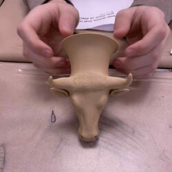 3D print object of bull rhyton