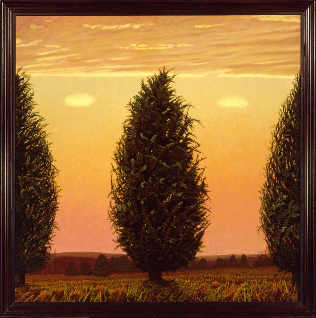 Three Trees, Two Clouds